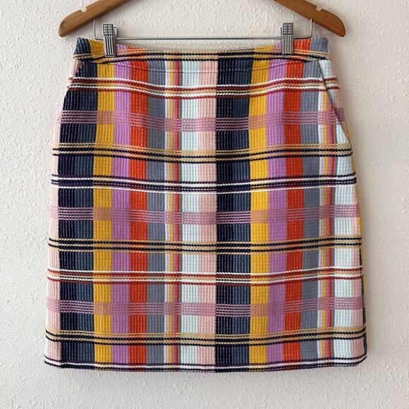 Halogen Dresses & Skirts - Halogen Women’s Multicolor Block Tweed Striped Skirt Size 10